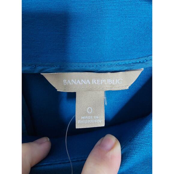 Banana Republic Viscose Blend Teal Dress, NWT, Size 0 - Picture 4 of 6